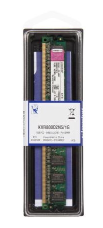 KVR800D2N5/1GB Kingston 1GB DDR2-800 240pin PC2-6400 Desktop