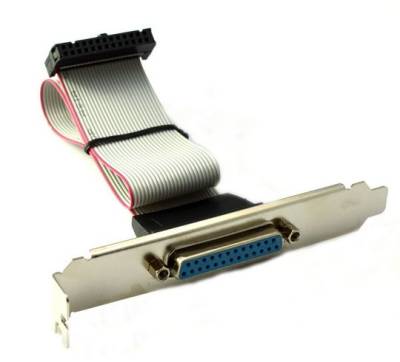 MB-LPT 25 Pin Parallel Port Header Cable With Bracket