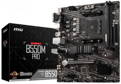 B550MPRO MSI B550M PRO AMD B550 Chipset AM4 Socket AMD Ryzen 5000