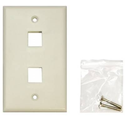 CAB-KSFP115X70-2 UltraLAN Double Port Faceplate - 115x70mm | Laptop Direct