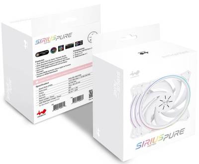 FA-120iSLWx3+C Inwin ASL120 Sirius Loop White (pure) ARGB x3 kit + Controller - 120x120x25mm