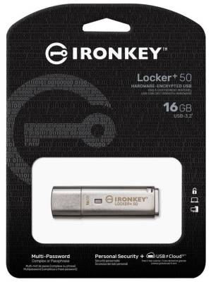 FD-K16GiKLP50 Kingston IronKey Locker+ Privacy 50 series 16GB USB 3.0 Flash Drive