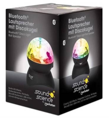 165068 Manhattan Sound Science Bluetooth Disco Light Ball Speaker II