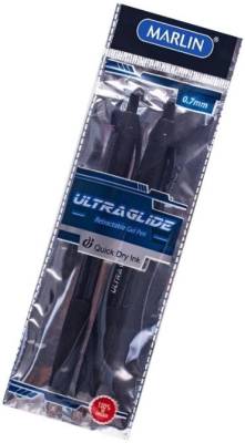 6009685854438 Marlin Ultraglide Retractable Ballpoint Pen Black 2 Pack - No Warranty