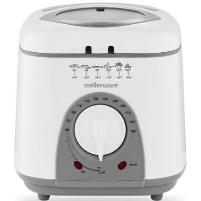 27101 Mellerware White Adjustable Temperature 1 Litre Plastic Deep Fryer