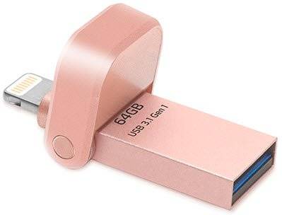 FD-A64Ai920R Adata i-memory 64Gb Rose gold - USB3.1 + Apple certified MFi lightning dual-connectors Flash Drive