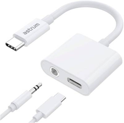 A30845-Q Astrum AS045 USB-C to Aux + USB-C M-F DAC White
