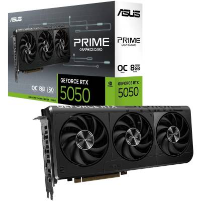 ASUS PRIME-RTX5050-O8G Asus nVidia Geforce RTX 5050 Prime OC 8GB GDDR6 PCI-e 5.0 x16 Graphics card, DP, HDMI