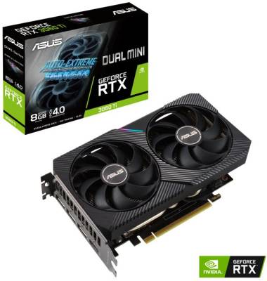 SC-A3060Ti-DM Asus Dual GeForce RTX 3060 Ti Mini 8GB GDDR6 256-bit Graphics Card