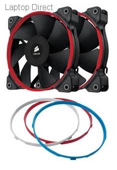 FA-120CSPQPx2 Corsair Quiet fan x2 (twin pack) - with white/blue/red color rings, 120x120x25mm, advanced hydraulic bearing