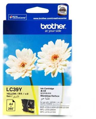 C39Y Brother LC 39Y Yellow Ink cartridge