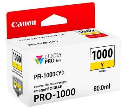 CPFI1000Y Canon PFI-1000 Yellow Ink Cartridge