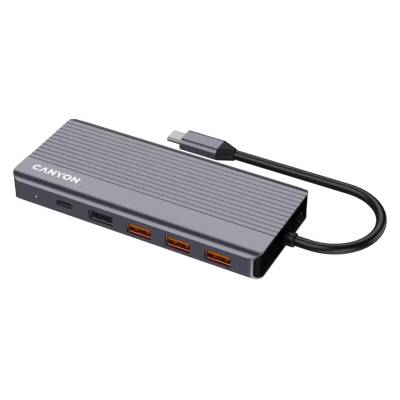 CNS-TDS16 Canyon DS-16 Grey 4k 13 Port USB-C Hub