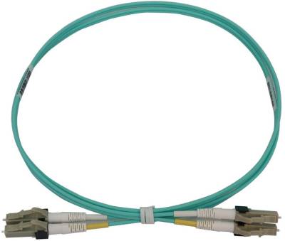 N820X-01M Eaton Tripp Lite series 1 m Aqua 400G Multimode 50/125 OM3 Switchable Fiber Optic Cable (Duplex LC-PC M/M)