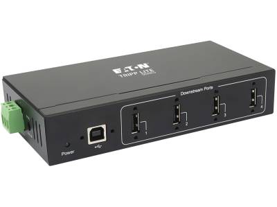 U223-004-IND-1 Eaton Tripp Lite series 4-Port Industrial-Grade USB 2.0 Hub - 15 kV ESD Immunity