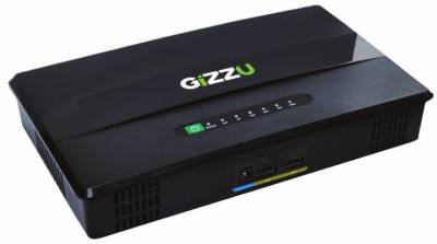 GUP60WPRO Gizzu Black 60W 69Wh 21600mAh Mini POE DC UPS