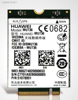 MU736 Huawei M.2 Mini PCIe Internal 3.75G HSPA+ Module, *Download: 21Mbps, Upload: 5.76Mbps