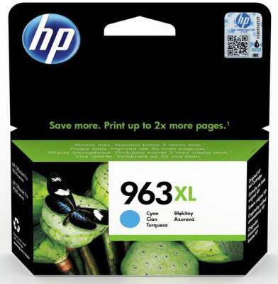 H3JA27AE Hp # 963xl High Yield Cyan Ink Cartridge