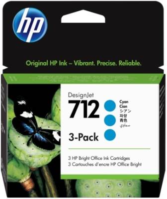 H3ED77A HP 712 Cyan DesignJet Ink cartridge - 3 Pack