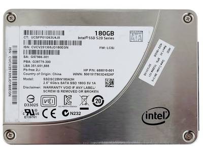 SSDSC2BW180A3H Intel 520 Series 180GB 2.5" SATA3 6Gb/s Solid State Drive