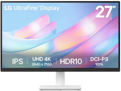 27US500-W.AFAQ LG 27US500-W UltraFine 27" 4K UHD 3840x2160 IPS Monitor - White, HDMI, DP