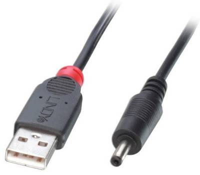 CAB-USB-3.5-1.35MMDC Lindy 1.5m USB to 1.35mm Inner / 3.5mm Outer DC Cable