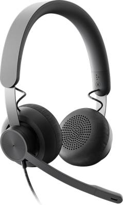 HS-LZU Logitech UC Zone Wired headset - Graphite - USB for MS Teams