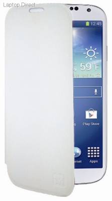 6959144001395 Promate Sansa-S4 White Samsung Galaxy S4 Stylish Leather Flip-Cover and Shell Case
