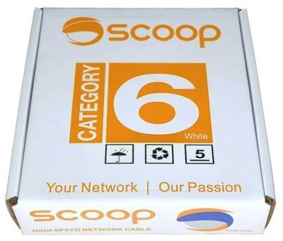 UTP-6100CW Scoop 100m box CAT6 CCA White UTP cable