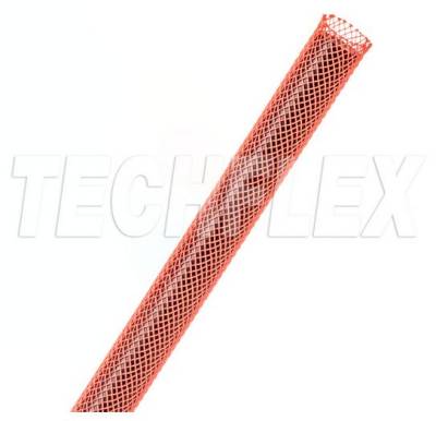 NET-SOCK-PTN0.25NR Techflex 1m bundle braid 6.4mm Neon Red
