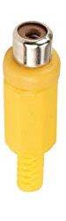 CNT-RCA-MET-YELLOW-F Unbranded RCA metal female - Yellow