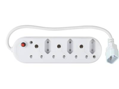 INS-MP-6W-50CM-IEC Unbranded 6-way Multi plug with 50cm IEC Male Power cord
