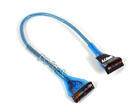 CA-Vi10F2 vantec 25cm (10") rounded ata133 ide cable with pull tab - fluorescent pvc with silver braid - 2 connectors only