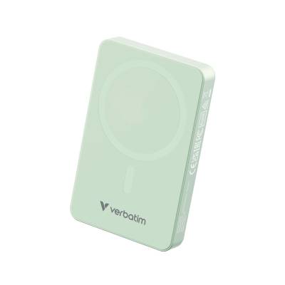 M32228 Verbatim Charge 'N' Go Essentials Green 10000Mah Power Bank Magnetic Wireless